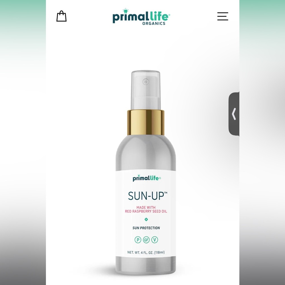 Primal life Organics before sun